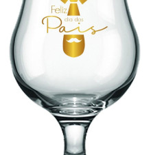 Taça de vidro personalizada para o dia dos pais em Moema