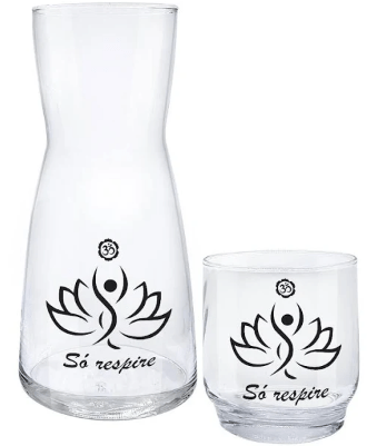 Moringa com copo de vidro personalizados no Morumbi